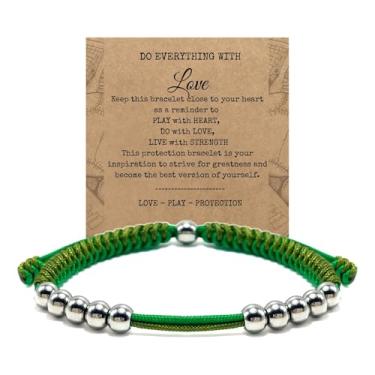 Imagem de Pilha de pulseira para mulheres, joias modernas, pulseiras de contas de tecelagem ajustável, empilhável, simples, versátil, minimalista, cartão em camadas, alça de contas, presente fresco e elegante