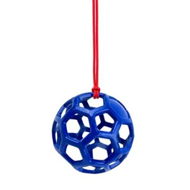 Imagem de 1 peça de brinquedos de alimentação de feno, bola de alimentação de cabra, brinquedos de alimentação pendurados para cavalos, cabras, ovelhas, azul