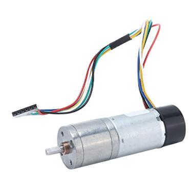 Imagem de Akozon Motor Redutor DC 25GA Com Codificador - Motor Redutor de Liga de Zinco para Robôs DIY, Fechaduras Elétricas e Dispositivos Inteligentes - à Prova de Poeira, Velocidade Ajustável, Alta (170 RPM)