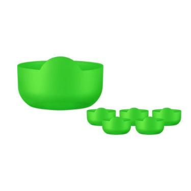 Imagem de Kit 6 Super Bowl Verde Neon 475Ml Plástico Premium