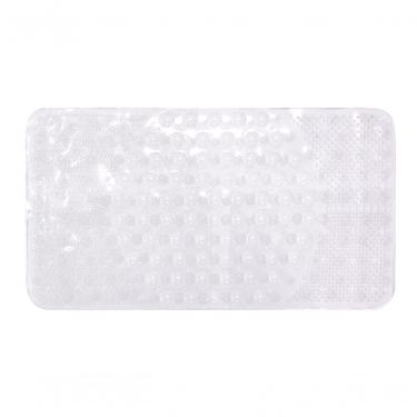 Imagem de Tapete Antiderrapante De Box Branco Retangular 65x35cm - Uzoo Tapete De Box Aqua Retangular 65x35cm Incolor 6639a