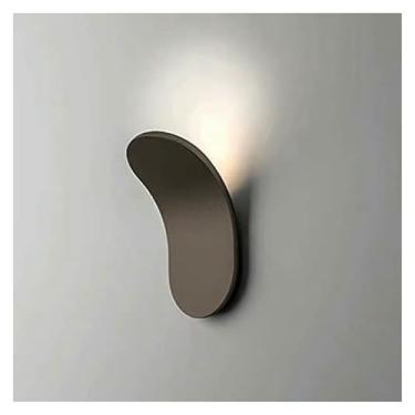 Imagem de WLHAZMWY Candeeiro de parede minimalista geométrico - luminária de metal para interior, luminária de cabeceira para sala de estar, corredor, lâmpada de quarto (ondas de golfinho)