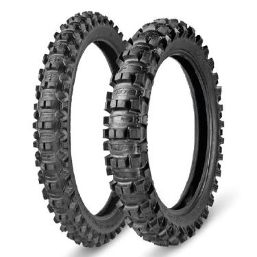 Imagem de Par Pneu Crf 230 80/100-21 + 120/90-19 Mx77 Medium Soft Borilli