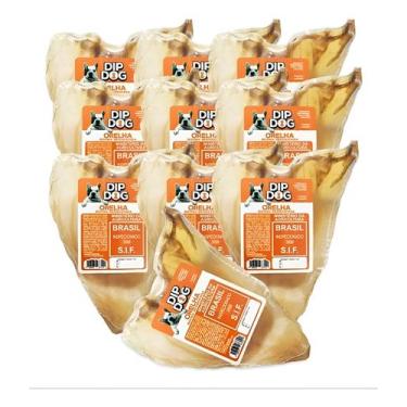 Imagem de Mordedores Petiscos Orelhas Bovinas Desidratadas Pet Varias Opções Dip