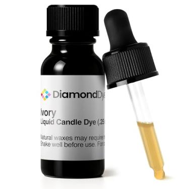 Imagem de Tinta de vela líquida marfim (0,74 ml) – Feito nos EUA – Seguro e fácil de usar – Ingredientes puros e simples – Suprimentos para fabricação de velas para cera de soja, parafina, palma ou gel – 10