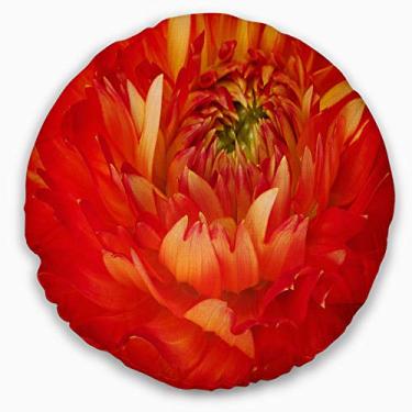 Imagem de Design vermelho brilhante close-up flor pétalas florais, sala de estar, sofá, almofada de alta qualidade + capa de almofada impressa em ambos os lados 50 cm