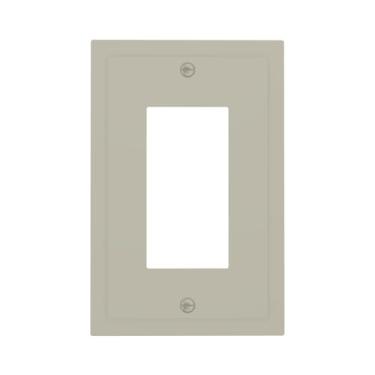 Imagem de Wmhusu Tampas de tomada bege 1 Gang placa de parede única basculante capa decorativa GFCI receptáculo placa elétrica para sensor de movimento regulador USB