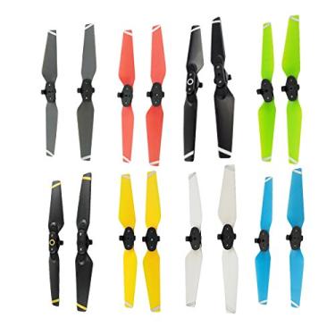 Imagem de Luzhengyang 8 Pairs Foldable Quick Release Propeller Set for DJI Spark, Noise Reduction, Colorful 2-Blade CW CCW Replacement Props, Drone Accessories
