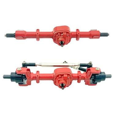 Imagem de Eixo traseiro dianteiro de metal para carro off-road D90 MN96 MN99S, vermelho e preto