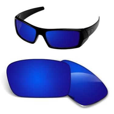 Imagem de Lentes de substituição de 1,5 mm compatíveis com óculos de sol Oakley Gascan OO9014, antiarranhões e resistentes a impactos - azul escuro polarizado