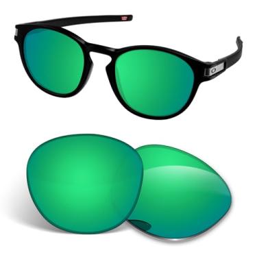 Imagem de Lentes de substituição de 1,5 mm compatíveis com óculos de sol Oakley Latch OO9265 53 mm, resistente a arranhões e impactos - Verde polarizado