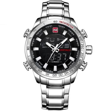 Imagem de Relógio de Pulso Digital Masculino Esportivo em Aço Inoxidavel  Impermeável 