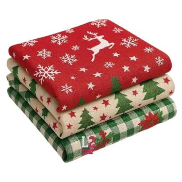 Imagem de Toalha de Mesa 6 Lugares com Estampas de Natal Kit com 3 uni
