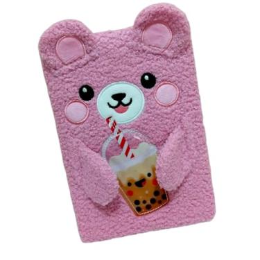 Imagem de Caderno de pelúcia urso 80 folhas/papelaria fofa/material escolar/diário