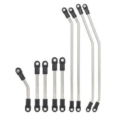 Imagem de Carbon Fiber LCG Chassis Kit RC Performance Link Kit for 1/10 RC Crawler Cheater Rigs SCX10 II Upgrade Parts (Links Set)