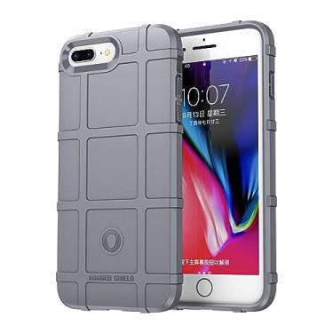 Imagem de IDEWEI Capa para iPhone 8 Plus, fibra de carbono refinada, anti-queda, anti-impressões digitais, proteção integral. A capa do telemóvel é compatível com iPhone 8 Plus