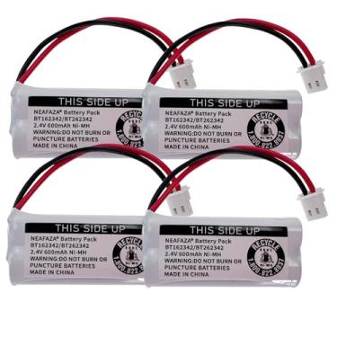 Imagem de NEAFAZA BT162342/BT262342 Bateria de telefone sem fio 2,4v 600Mah Ni-Mh BT183342/BT283342 BT166342/BT266342 CS6114 CS6419 CS6719 CL80111 EL523000 Pacote de bateria de telefone (pacote com 4)
