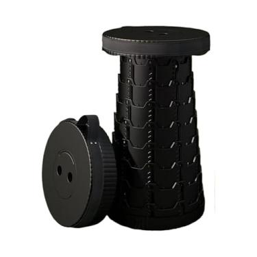 Imagem de Banqueta Plastico,Banco Alto Dobravel Portatil, RetráTil PortáTil Pesca com AlçA TelescóPica, Um Item PráTico e úTil(preto)