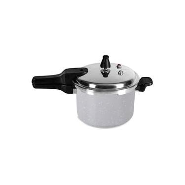 Imagem de Panela de Pressão Indução Brinox Ceramic Life Super Antiaderente Pró- Ceramic 22 cm 5,4 L Cor Gris Cinza