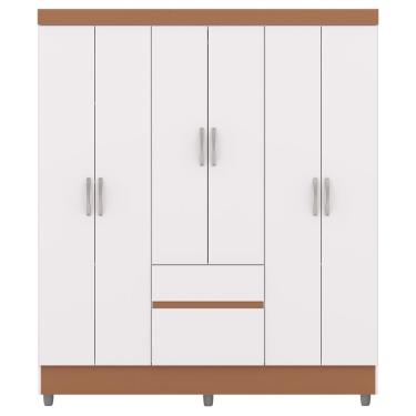 Imagem de Guarda Roupa Casal 6p 2g 153 Cm 10091 Branco Camarim Vlr Branco Camarim