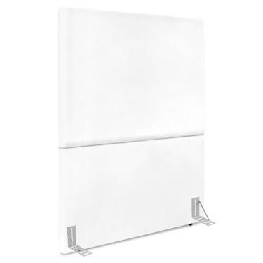 Imagem de Cabeceira Solteiro 90 Cm Com Frame Luna Corino Branco Artte Branco
