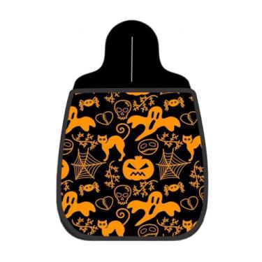 Imagem de Lixeira De Carro Organizador Lixinhocar Halloween Laranja Fundo Preto