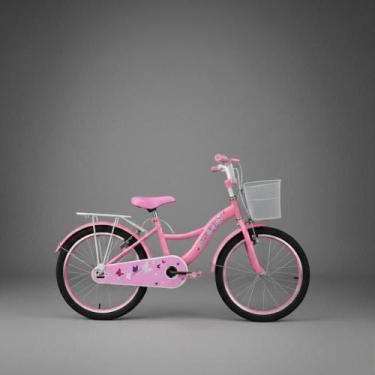Imagem de Bicicleta Infantil Menina Aro 20 Bicikids Princesa Com Cesta e Bagagei