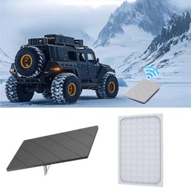 Imagem de Zyyini Capa Protetora de Antena Parabólica, Capa Protetora de Silicone à Prova de água para Geração 3, para Proteger contra Pedras, Areia e Granizo, Sinal Seguro, Dissipação de Calor (Cinza)