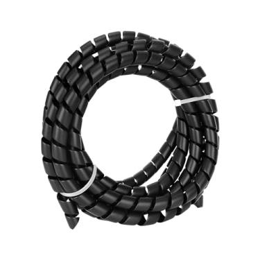 Imagem de Enrolamento Espiral de Cabo Gerenciador Fios Organizador Freio Elétrico Mangueira Protetora Fio PP Capa Tubo