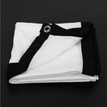Imagem de GOWENIC 16:9 Engrossar Tela de Projeção de Poliéster Branco Macio Portátil para Filme de Acampamento Ao Ar Livre, Fácil de Pendurar, Material Durável (#16)