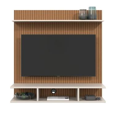 Imagem de Painel Ripado para TV até 32 Polegadas Onix com Prateleira Sala de Estar