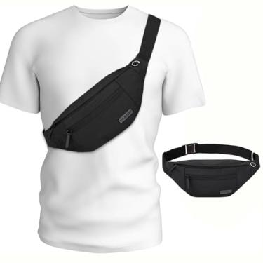 Imagem de Pochete transversal grande com 4 bolsos com zíper, presentes para desfrutar de festivais de esportes, exercícios, viagens, corridas, casuais, carteiras de mãos livres, bolsa de cintura para celular