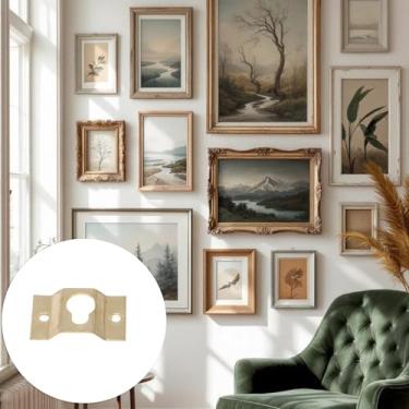 Imagem de Generic 20 peças cabides quadrados embutidos ferro dourado 29 x 18 mm