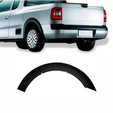 Imagem de Moldura Vw Saveiro G5 2009 até 2012 Vw Saveiro G6 2013 até 2016 Lateral Traseiro Preto Texturizado Lado Esquerdo Motorista