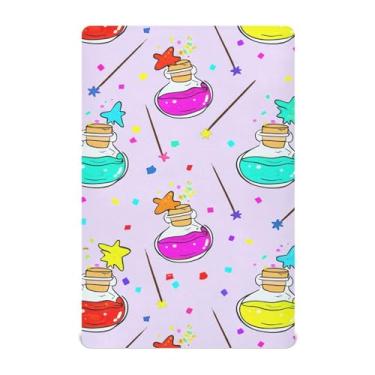 Imagem de Wassud Lençóis de berço respiráveis Magic Potion, capas de colchão de berço de 68 x 99 cm, neutros para meninos e meninas (serve para berço padrão e pacote e brincar)