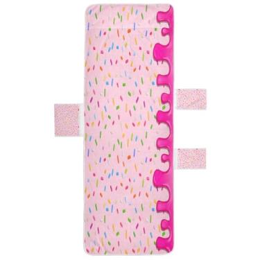 Imagem de STAYTOP Capa de toalha de espreguiçadeira macia de 215,9 cm x 76,2 cm, capas de cadeira de praia com bolsos para jardim ao ar livre, pátio, pátio, banhos de sol, gramado e sorvete