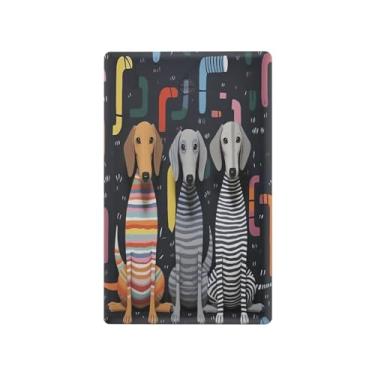 Imagem de Wassud Placa de cobertura de interruptor de luz Dachshunds, 1 capa de tomada em branco placa de parede decorativa decoração de casa sala de estar quarto