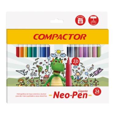 Imagem de Canetinha Hidrográfica Neo Pen Gigante 24 Cores COMPACTOR