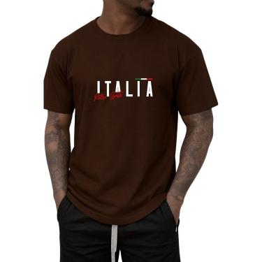 Imagem de Camiseta Básica Masculina Itália Retro Clássica Esportiva-Masculino
