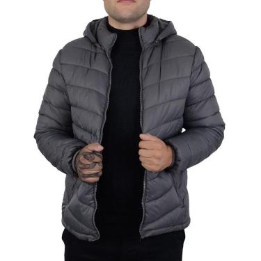 Imagem de Jaqueta Masculina Safira Nylon Peluciada Cinza - M501-Masculino