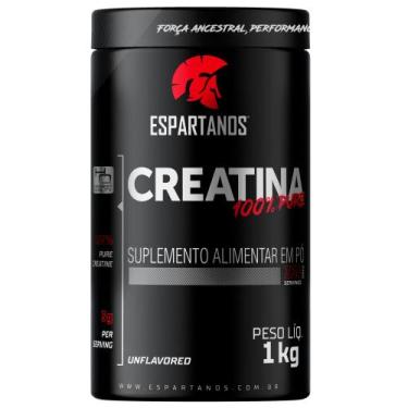 Imagem de Creatina Monohidratada 100% Pura 1KG - Espartanos - Aprovada Laudo ABE