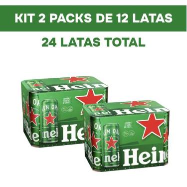 Imagem de Cerveja Lager Lata 350ml Pack com 24 Unidades Heineken