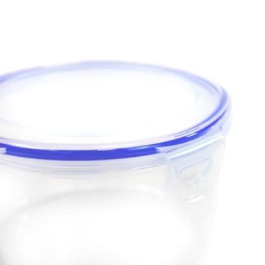 Imagem de Conjunto 3 Potes Plásticos Redondos com Tampa e Trava – 1L, 530ml e 180ml | Herméticos, Livres de BPA e Empilháveis