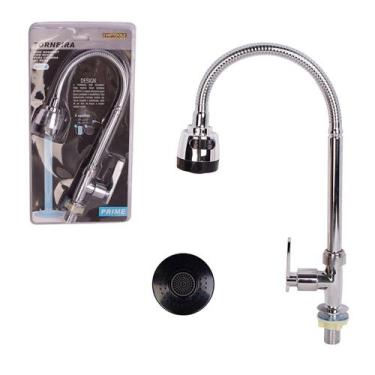 Imagem de Torneira Gourmet De Mesa Com Ducha Flexível Inox Cozinha Alta Pressão 