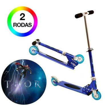 Imagem de Patinete Marvel Thor 2 Rodas Ajuste de Altura Azul - DM Radical