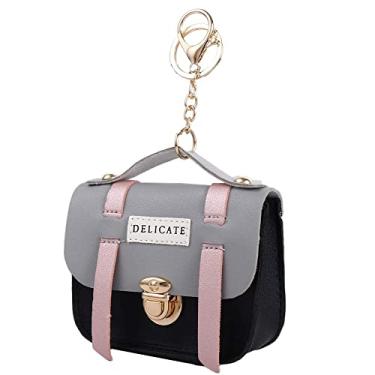 Imagem de Bolsa de mão de poliuretano, mini bolsa de moedas, carteira, porta-chaves, bolsa de armazenamento para fone de ouvido, D