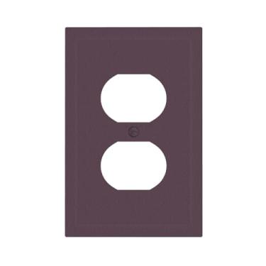 Imagem de WUYOCHA Capas decorativas de manjericão roxo, placa de cobertura para interruptor de luz duplex, placas de parede exclusivas para tomadas elétricas, capas de placa de interruptor para quarto, cozinha