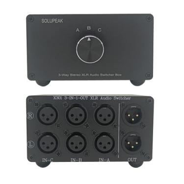 Imagem de Caixa de comutação de áudio SOLUPEAK X301 3-Way XLR Stereo