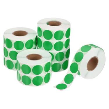 Imagem de PATIKIL 10.000 peças de adesivos coloridos de 10 rolos, adesivos circulares de 1,9 cm, etiqueta de codificação para escritório, negócios, quintal, venda de garagem, decoração de casa, verde