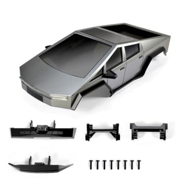 Imagem de RC Car Shell Pickup Hard Body Shell with Front Rear Bumpers for TRX4M Bronco Defender 1/18 RC Crawler Chassis (Gray)